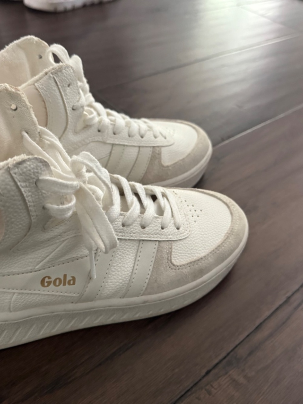 Gola Slam Trident white high top sneakers size 7 - Picture 3 of 4